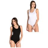 Hepsine Rakip 6lı Kadın Geniş Askılı Kancalı Çıtçıtlı Body Zıbın Atlet S-Battal - Karışık - L