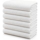 Hepsine Rakip 6'lı Paket Boya Tutmayan Mikrofiber El Yüz Havlusu 50 x 90 cm - Beyaz