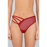 Hepsine Rakip Kadın Dantel Detaylı Transparan Tanga String Külot - M - L - Kırmızı