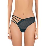 Hepsine Rakip Kadın Dantel Detaylı Transparan Tanga String Külot - M - L - Yeşil