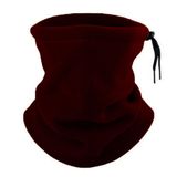 Hepsine Rakip Kadın Erkek Polar Boyunluk Kışlık İpli Bere Termal Sıcak Unisex Bordo