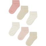 Hepta Collection 6'lı Pamuklu Kaydırmaz -Bebek Çorabı (Pembe-Bej-, 6-18 Ay) - Standart
