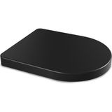 Hepta Collection Aqua Bagno Zero Yavaş Kapanan Klozet Kapağı, Mat Siyah, Duroplast