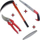 Hepta Collection Bağ Bahçe Ağaç Dal Çalı Tarla Ot Kesme Seti Tırpan Orak Budama Makas Lazer Testere Bileme Taşı