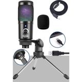 Hepta Collection BM350 Rgb USB Oyuncu ve Yayıncı Mikrofonu ( Gaming Tiktok Twitch Canlı Yayın Discord Youtube)