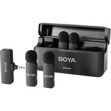 Hepta Collection Boya By-V4 4 Kişilik Şarj Kutulu Kablosuz Mikrofon Seti - 3.5mm Trs