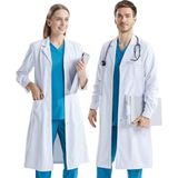 Hepta Collection Coatcool Laboratuvar Önlüğü, Pamuk, Kadın, Erkek, Önlük, Beyaz, Düğmeli Doktor Önlüğü, 3 Cepli, Uzun