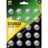 Hepta Collection CR2032 3V Lithium Knopfzellen, 20 Stück Li-Mn Knopfbatterien Cr 2032 - 3 Volt Im 20-Er Pack, Batteri