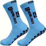 Hepta Collection Erkek Kaydırmaz Tabanlı Futbol Koşu Fitness Pamuklu Spor Çorabı Açık Mavi Tek Ebat - Standart - Çok Renkli