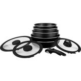 Hepta Collection Leggno All-In-One Titanium 9 Parça Set: 22CM Derin & 24CM Sığ Tencere 20-28CM Tava & 28CM Wok 22CM-2 - Standart - Çok Renkli