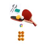 Hepta Collection Masa Tenis Seti Pinpon Seti 2 Raket 3 Top File Takma Aparatları+ 6 Adet Pinpon Maç Topu