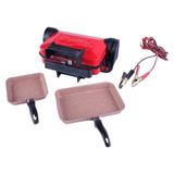 Hepta Collection Şahika Termo Oto Yemek Pişirme Makinası, 24 Volt Araç Tost Makinesi, Kırmızı Siyah
