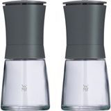 Hepta Collection Wmf Trend 2 Parça Tuz ve Karabiber Değirmeni Seti, Cam Hazneli, Seramik Öğütme Mekanizmalı, Baharat