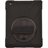 Heptek İletişim Apple iPad Air 1 / 2 Apple iPad 5. / 6. Nesil 9.7 Kılıf Askılı Standlı Tank Koruyucu Dönen A1566 A1567 (Defender) - Siyah
