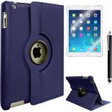 Heptek İletişim Ipad Mini 1 2 3 Kılıf Dönebilen Standlı A1432 A1454 A1455 A1489 A1490 A1491 A1599 A1600 (D-T) - Lacivert