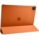 Heptek İletişim Ipad Pro 12.9 2020 4.nesil Kılıf Arkası Silikon Pu Deri 360 Koruma A2229 A2069 A2232 A2233 (Sc.) - Turuncu