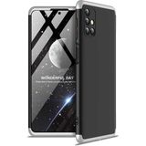 Heptek İletişim Samsung Galaxy M31S Kılıf 360 Tam Koruma Ön ve Arka Sert Mika Kapak Orjinal Ays Gkk Kapak - Siyah - Gri