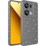 Heptek İletişim Xiaomi Redmi Note 13 Pro 4g Kılıf Kamera Korumalı Simli Lüks Koton Kapak-Gri