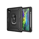 HEPTEKİLETİŞİM Apple iPad Pro 11 2020 2. Nesil ile Uyumlu Tablet Kılıfı, Vega Kapak, Siyah, 360° Döner Ring Stand