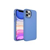HEPTEKİLETİŞİM Apple iPhone 12 Pro Max ile Uyumlu Metal Çerçeve ve Buton Tasarımlı Silikon Kılıf, Lavender Gray