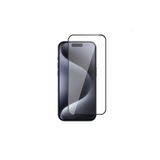 HEPTEKİLETİŞİM Apple iPhone 15 Plus ile Uyumlu Tam Kaplayan Ekran Koruyucu, Temperli Cam, 9H Sağlamlık, Çizilmeye Dayanıklı, Siyah