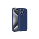 HEPTEKİLETİŞİM Apple iPhone 15 Pro Max ile Uyumlu Kılıf, Kamera Korumalı, Kartlık Hazneli, Mavi