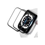 HEPTEKİLETİŞİM Apple Watch 2/3/4/5/6/7/8/9/SE/Ultra/Nike 45mm ile Uyumlu PMMA Pet Saat Ekran Koruyucu, Siyah, 2 Adet