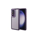HEPTEKİLETİŞİM Galaxy S23 Ultra ile Uyumlu Kılıf, Kamera Korumalı, Renkli Kenar ve Çerçeve Tasarımlı, Derin Mor