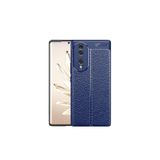 HEPTEKİLETİŞİM Huawei Honor 70 ile Uyumlu Kılıf, Deri Görünümlü, Silikon Kapak, Lacivert