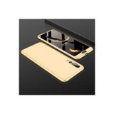HEPTEKİLETİŞİM Huawei P20 Pro ile Uyumlu Kılıf, 360 Tam Koruma, Ön ve Arka Sert Mika Kapak, Gold