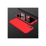 HEPTEKİLETİŞİM Huawei P20 Pro ile Uyumlu Kılıf, 360 Tam Koruma, Ön ve Arka Sert Mika Kapak, Kırmızı