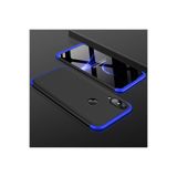 HEPTEKİLETİŞİM Huawei Y7 Prime 2019 ile Uyumlu 360 Tam Koruma Kılıf, Sert Mika Kapak, Siyah-Mavi