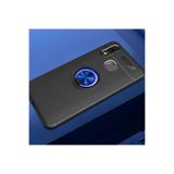 HEPTEKİLETİŞİM Huawei Y7 Prime 2019 ile Uyumlu Kılıf, Kamera Çıkıntılı, Renkli Yüzüklü Standlı, Mıknatıslı, Siyah-Mavi
