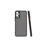HEPTEKİLETİŞİM Infinix Hot 12 ile Uyumlu Kılıf, Mat Kamera Korumalı, Renkli Tuşlu, Sert Silikon Kapak, Siyah