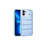 HEPTEKİLETİŞİM iPhone 11 ile Uyumlu Kamera Korumalı, Airbagli, Puf Pofuduk Yumuşak Kılıf, Mavi