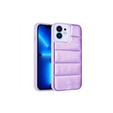 HEPTEKİLETİŞİM iPhone 11 ile Uyumlu Kamera Korumalı Airbagli Puf Pofuduk Yumuşak Kılıf, Mor