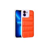 HEPTEKİLETİŞİM iPhone 11 ile Uyumlu Kamera Korumalı Airbagli Puf Pofuduk Yumuşak Kılıf, Turuncu