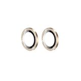 HEPTEKİLETİŞİM iPhone 11 ile Uyumlu Kamera Lens Koruyucu, Renkli Taşlı Tasarım, Gold