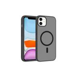 HEPTEKİLETİŞİM iPhone 11 ile Uyumlu M-Safe Manyetik Şarj Uyumlu Mat Yarı Şeffaf Darbe Emici Kılıf