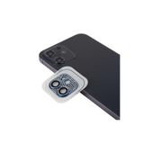 HEPTEKİLETİŞİM iPhone 12 ile Uyumlu Kamera Lens Koruyucu, Parıldayan Taşlı Tasarım, Mavi