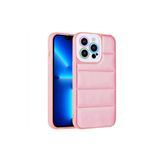 HEPTEKİLETİŞİM iPhone 12 Pro ile Uyumlu Kılıf, Kamera Korumalı, Airbagli, Puf Pofuduk, Yumuşak TPU Kapak, Pembe