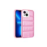 HEPTEKİLETİŞİM iPhone 13 ile Uyumlu Kamera Korumalı Airbagli Puf Pofuduk Yumuşak Kılıf, Pembe