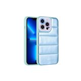 HEPTEKİLETİŞİM iPhone 13 Pro ile Uyumlu Kılıf, Kamera Korumalı, Airbagli, Puf Pofuduk, Yumuşak TPU Kapak, Mavi