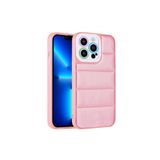 HEPTEKİLETİŞİM iPhone 13 Pro ile Uyumlu Kılıf, Kamera Korumalı, Airbagli, Puf Pofuduk, Yumuşak TPU Kapak, Pembe