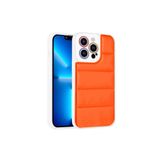 HEPTEKİLETİŞİM iPhone 13 Pro ile Uyumlu Kılıf, Kamera Korumalı, Airbagli, Puf Pofuduk, Yumuşak TPU Kapak, Turuncu