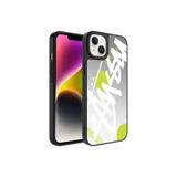 HEPTEKİLETİŞİM iPhone 14 ile Uyumlu Aynalı Desenli Kamera Korumalı Sert Kapak, Yazı