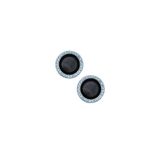 HEPTEKİLETİŞİM iPhone 14 ile Uyumlu Kamera Lens Koruyucu, Renkli Taşlı Tasarım, Mavi