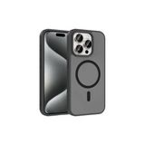 Heptekiletişim İphone 15 Pro Max Kılıf M-Safe Manyetik Şarj Uyumlu Mat Yarı Şeffaf Darbe Emici Kapak (Babet)