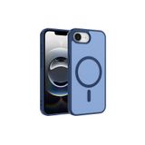 HEPTEKİLETİŞİM iPhone 16E Kılıf, M-Safe Manyetik Şarj Uyumlu, Mat Yarı Şeffaf, Darbe Emici, Lacivert