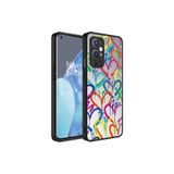 HEPTEKİLETİŞİM OnePlus 9 Pro ile Uyumlu Kılıf, Aynalı Desenli, Kamera Korumalı, Parlak Renkli, Sert Kapak, Kalp